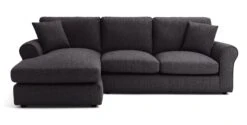 Habitat Lisbon Fabric Left Hand Corner Chaise Sofa- Charcoal -Home Furnishings Store 2078092 R Z002A