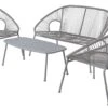 Habitat Nordic 4 Seater Rattan Garden Bistro Set - Grey 1 Habitat Nordic 4 Seater Rattan Garden Bistro Set - Grey -Home Furnishings Store 2151500 R Z001A