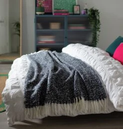 Habitat Faux Textured Mohair Throw - Navy - 125x150cm 8 Habitat Faux Textured Mohair Throw - Navy - 125x150cm -Home Furnishings Store 2157841 R Z001C