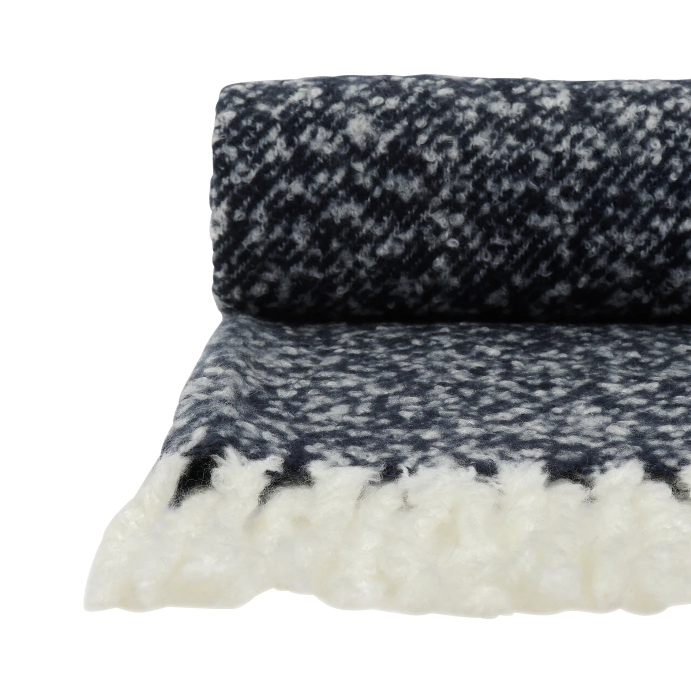 Habitat Faux Textured Mohair Throw - Navy - 125x150cm 6 Habitat Faux Textured Mohair Throw - Navy - 125x150cm - Image 4