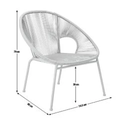 Habitat Nordic Spring Rattan Effect Garden Chair - Grey -Home Furnishings Store 2159818 R E001