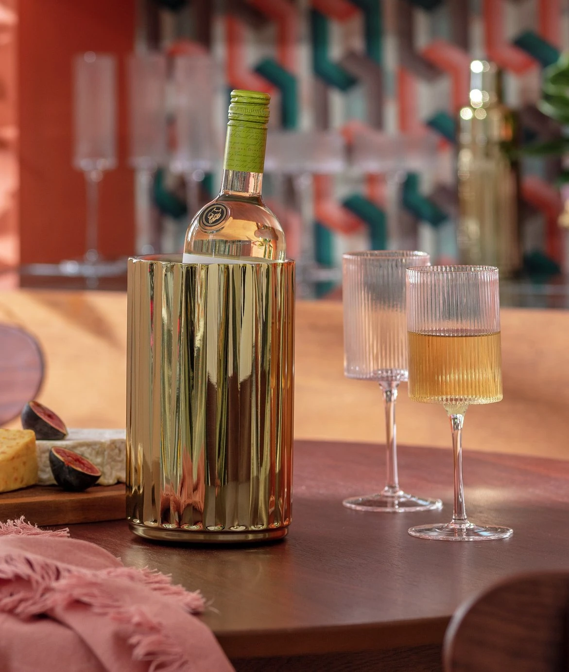 Habitat Gold Tone Wine Cooler 4 Habitat Gold Tone Wine Cooler - Image 2