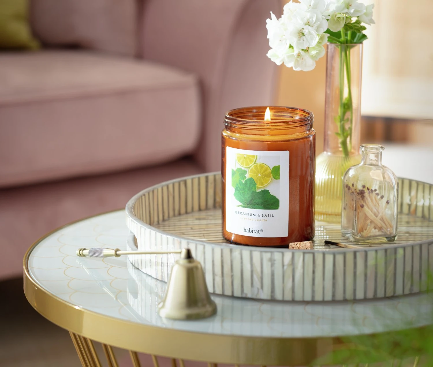 Habitat Scented Jar Candle - Geranium & Basil 4 Habitat Scented Jar Candle - Geranium & Basil - Image 2