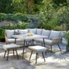 Habitat Malta 6 Seater Rattan Effect Garden Corner Sofa Set -Home Furnishings Store 2258032 R Z001A