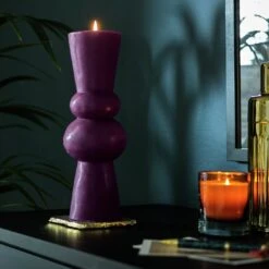 Habitat Turned Shaped Large Candle - Unscented -Home Furnishings Store 2721143 R Z001C