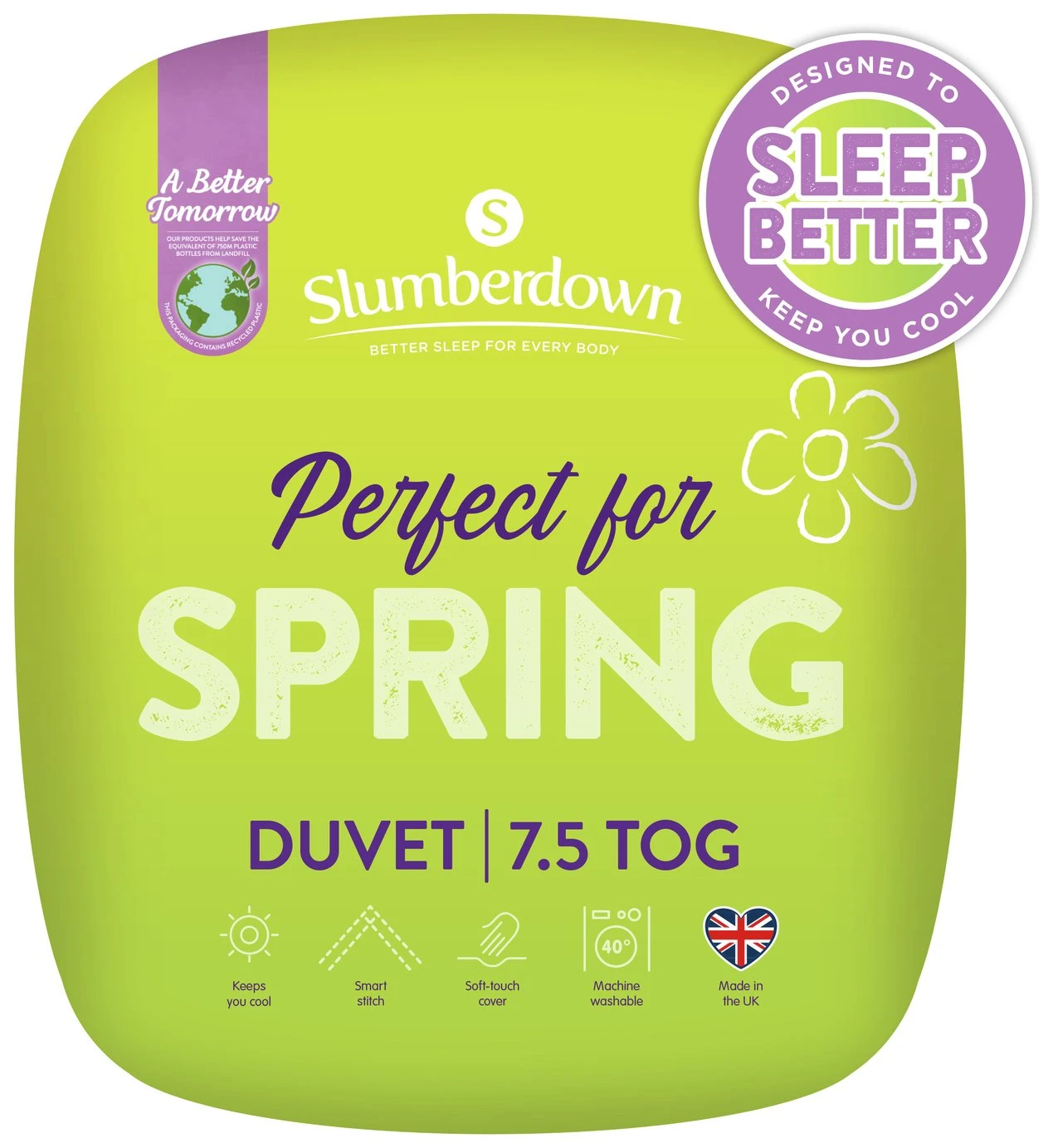Slumberdown Spring Non Allergic 7.5 Tog Duvet - Single 3 Slumberdown Spring Non Allergic 7.5 Tog Duvet - Single