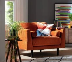 Habitat Jacob Fabric Cuddle Chair - Orange -Home Furnishings Store 2910129 R Z001C