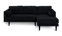 Habitat Jacob Velvet Right Hand Corner Sofa - Black -Home Furnishings Store 2910260 R Z002A