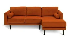 Habitat Jacob Velvet Right Hand Corner Sofa - Orange -Home Furnishings Store 2910318 R Z002A