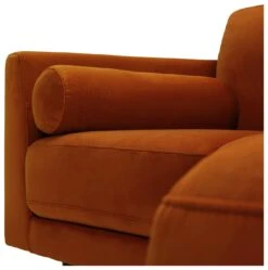 Habitat Jacob Velvet Right Hand Corner Sofa - Orange -Home Furnishings Store 2910318 R Z010A
