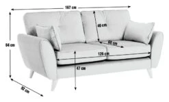 Habitat Iris Fabric 2 Seater Sofa - Grey -Home Furnishings Store 2910662 R E001