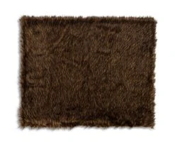 Habitat Faux Fur Throw - Brown - 125x150cm 13 Habitat Faux Fur Throw - Brown - 125x150cm -Home Furnishings Store 3035591 R Z004A
