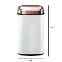 Tower 58 Litre Sensor Bin - Rose Gold And White 13 Tower 58 Litre Sensor Bin - Rose Gold And White -Home Furnishings Store 3037166 R Z020A