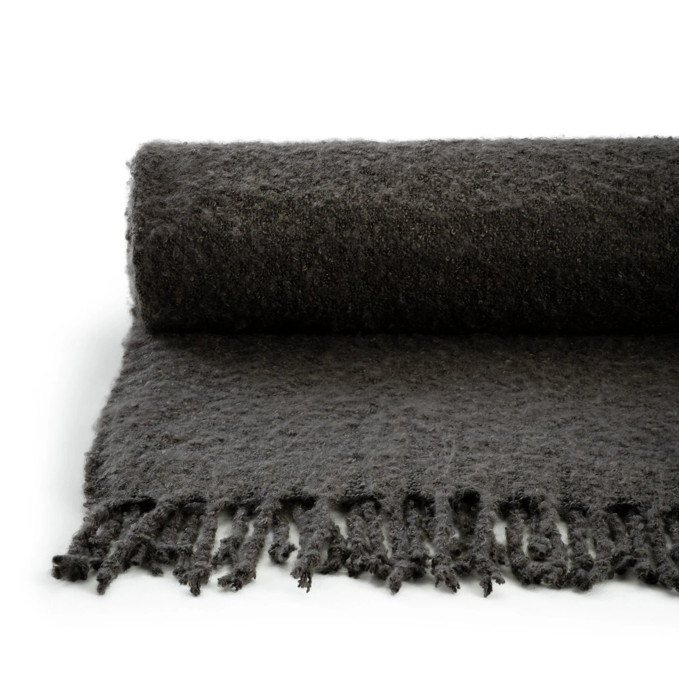 Habitat Faux Mohair Throw - Charcoal - 125X150cm 6 Habitat Faux Mohair Throw - Charcoal - 125X150cm - Image 4