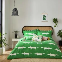 Scion Cotton Mr Fox Mint Green Bedding Set - Single -Home Furnishings Store 3069048 R Z002A