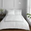 Bianca Cotton 180 TC Tailored White Bedding Set - Double -Home Furnishings Store 3080175 R Z001A