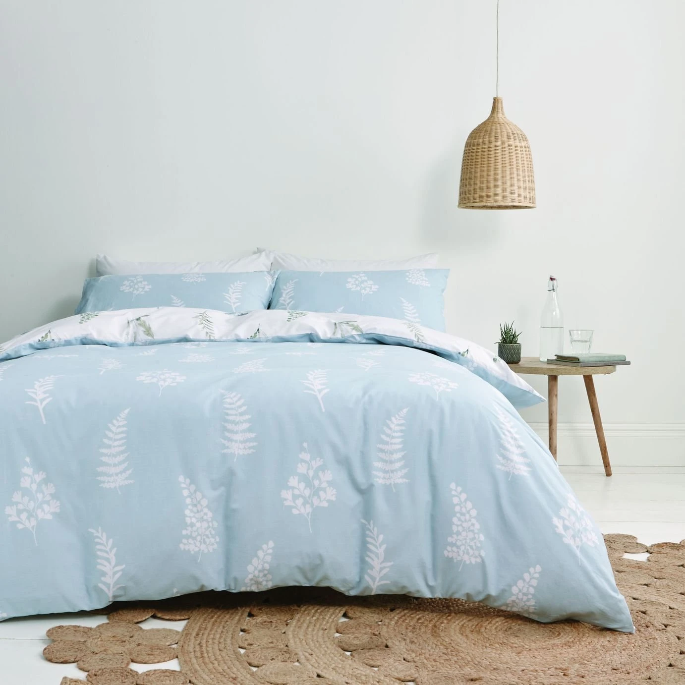 Bianca Egyptian Cotton Flowers White Bedding Set - Double 3 Bianca Egyptian Cotton Flowers White Bedding Set - Double