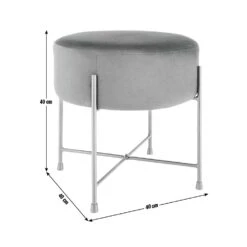 Habitat Jax Velvet Footstool - Black 8 Habitat Jax Velvet Footstool - Black -Home Furnishings Store 3088191 R E001