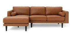 Habitat Jackson Leather Left Corner Chaise Sofa - Tan -Home Furnishings Store 3102486 R Z002A