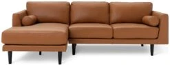 Habitat Jackson Leather Left Corner Chaise Sofa - Tan -Home Furnishings Store 3102486 R Z003A