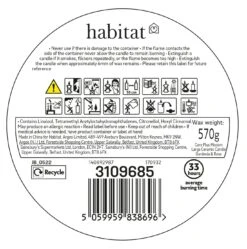 Habitat Large Ceramic Candle - Gardenia & Rose 9 Habitat Large Ceramic Candle - Gardenia & Rose -Home Furnishings Store 3109685 R Z011A