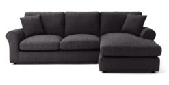 Habitat Lisbon Fabric Right Hand Corner Chaise Sofa-Charcoal -Home Furnishings Store 3154173 R Z003A