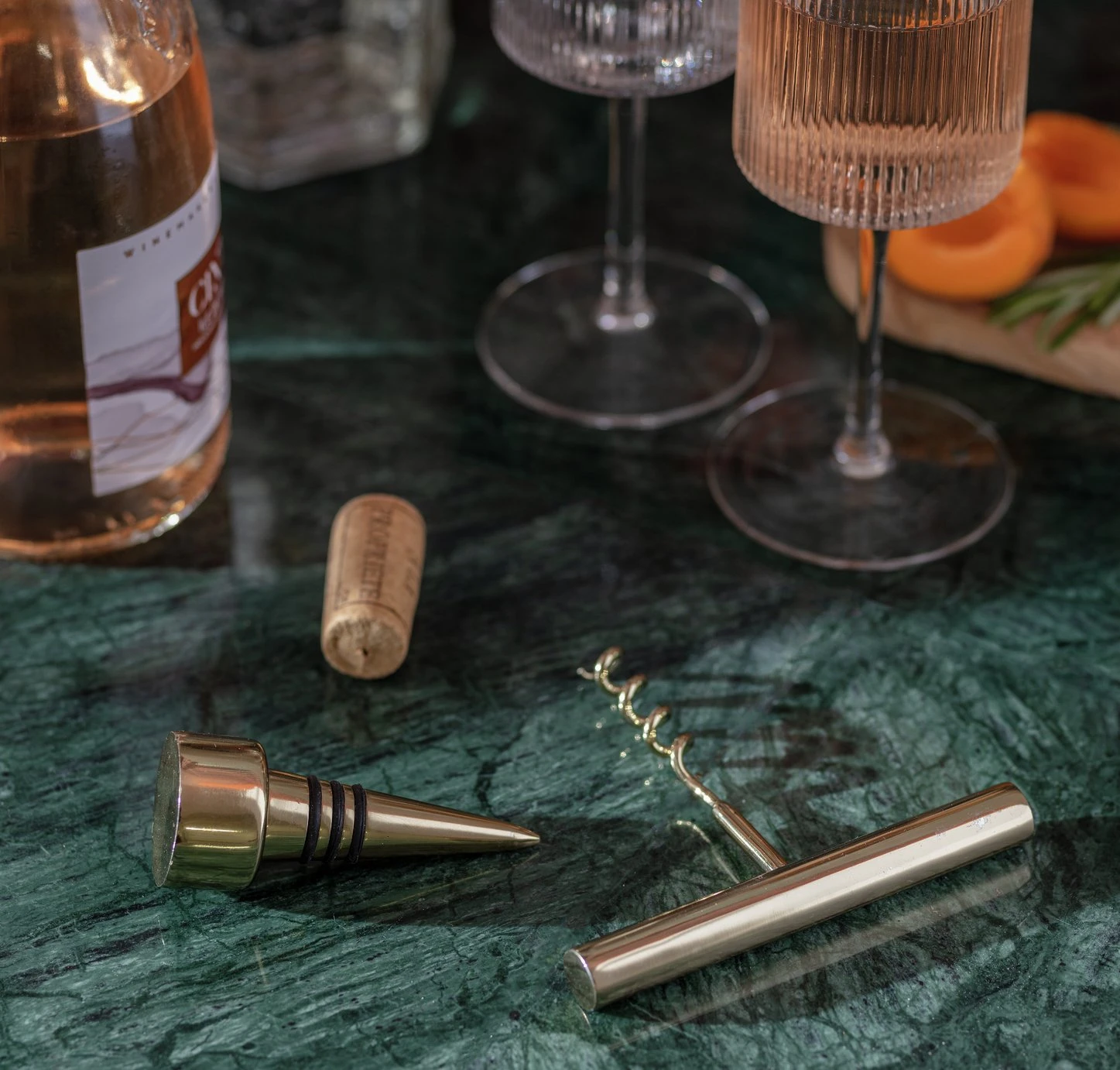 Habitat Gold Tone Corkscrew And Stopper Set 4 Habitat Gold Tone Corkscrew And Stopper Set - Image 2