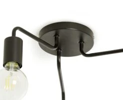 Habitat Rayner Steel 3 Light LED Flush Ceiling Light - Black -Home Furnishings Store 3247846 R Z004A