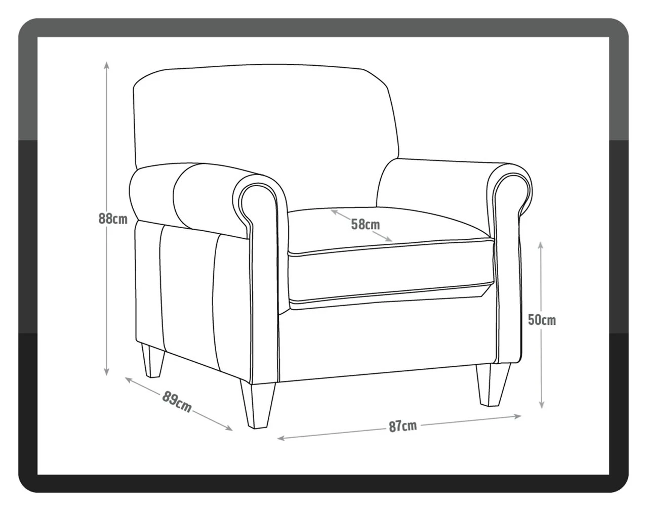 Habitat Kingsley Leather Accent Chair - Tan 4 Habitat Kingsley Leather Accent Chair - Tan - Image 2