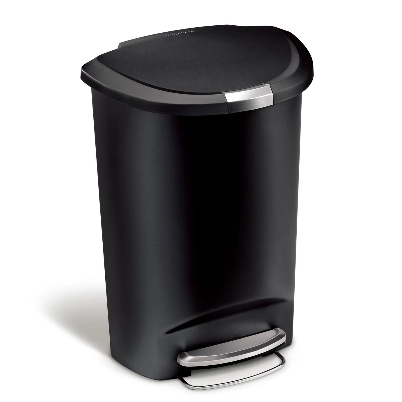 Simplehuman 50L Plastic Semi Round Pedal Bin - Black 3 Simplehuman 50L Plastic Semi Round Pedal Bin - Black
