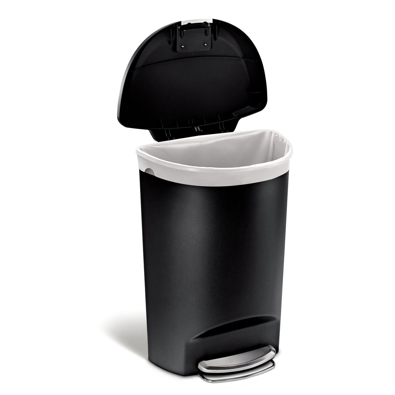Simplehuman 50L Plastic Semi Round Pedal Bin - Black 5 Simplehuman 50L Plastic Semi Round Pedal Bin - Black - Image 3