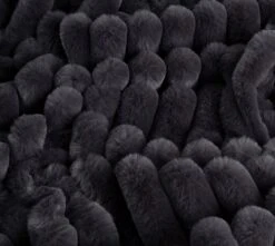 Habitat Ribbed Faux Fur Throw - Charcoal - 125X150cm 12 Habitat Ribbed Faux Fur Throw - Charcoal - 125X150cm -Home Furnishings Store 3361320 R Z003A