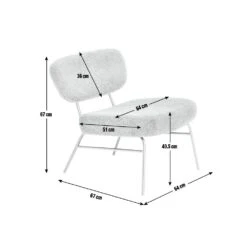 Habitat Cole Boucle Accent Chair - Cream -Home Furnishings Store 3415128 R E001