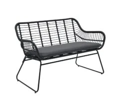 Habitat Ross Rattan Effect Garden Bench - Black 10 Habitat Ross Rattan Effect Garden Bench - Black -Home Furnishings Store 3425541 R Z002A
