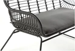 Habitat Ross Rattan Effect Garden Bench - Black 11 Habitat Ross Rattan Effect Garden Bench - Black -Home Furnishings Store 3425541 R Z003A
