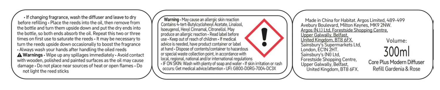 Habitat 300ml Diffuser Refill - Gardenia & Rose 5 Habitat 300ml Diffuser Refill - Gardenia & Rose - Image 3