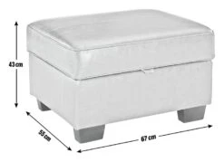 Habitat Salisbury Leather Storage Footstool - Chocolate -Home Furnishings Store 3458673 R E001