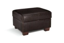 Habitat Salisbury Leather Storage Footstool - Chocolate -Home Furnishings Store 3458673 R Z002A