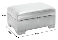 Habitat Eton Leather Storage Ottoman Footstool - Tan -Home Furnishings Store 3594630 R E001