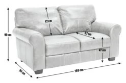 Habitat Salisbury Leather 2 Seater Sofa - Black -Home Furnishings Store 3609123 R E001