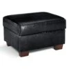 Habitat Salisbury Leather Storage Footstool - Black -Home Furnishings Store 3654666 R Z001A