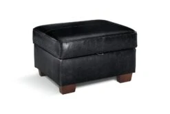 Habitat Salisbury Leather Storage Footstool - Black -Home Furnishings Store 3654666 R Z002A