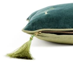 Habitat Embroidered Palm Cushion - Green -43X43cm -Home Furnishings Store 3989290 R Z003A