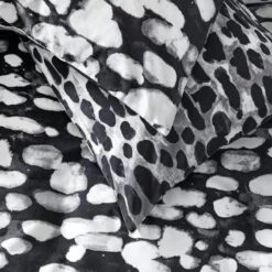 Habitat Cotton Bark Print Black & Grey Bedding Set - Double 12 Habitat Cotton Bark Print Black & Grey Bedding Set - Double -Home Furnishings Store 4095798 R Z002C