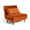 Habitat Roma Single Velvet Chairbed - Orange -Home Furnishings Store 4165707 R Z001A