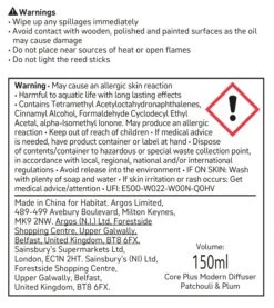 Habitat 150ml Scented Diffuser - Patchouli & Plum 11 Habitat 150ml Scented Diffuser - Patchouli & Plum -Home Furnishings Store 4336990 R Z011A