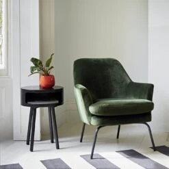 Habitat Celine Velvet Accent Chair - Green -Home Furnishings Store 4378439 R Z001C