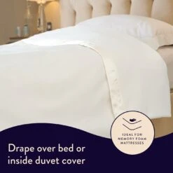 Dreamland Ivory Supersoft Dual Control Overblanket-King -Home Furnishings Store 4463973 R Z006A