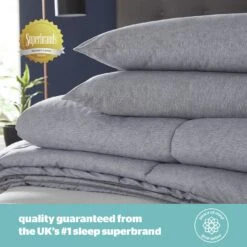 Silentnight Coverless 10.5Tog Grey Duvet & Pillowcase-Single -Home Furnishings Store 4468624 R Z006A