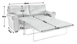 Habitat Salisbury 2 Seater Leather Sofa Bed - Tan -Home Furnishings Store 4551081 R E001